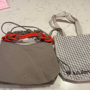 Lululemon bag with shopping bag